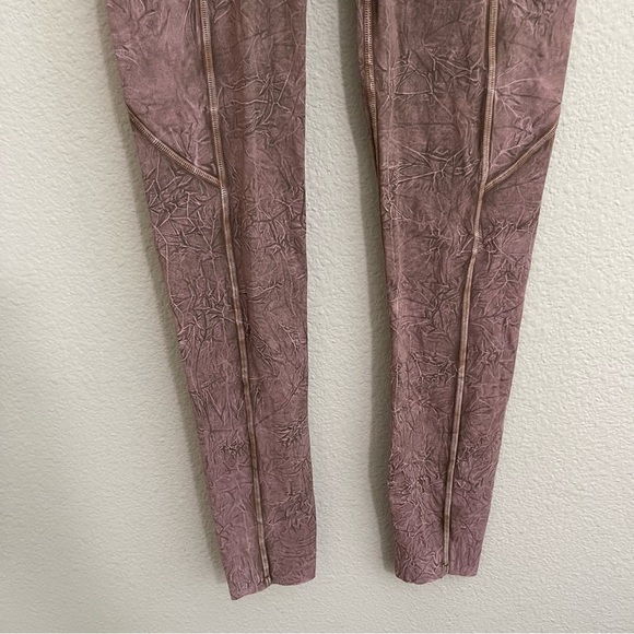 Lululemon Fast and Free Tight 25" Ice Dye Leggings High Rise Brown Earth Nulux 4 - Picture 9 of 14